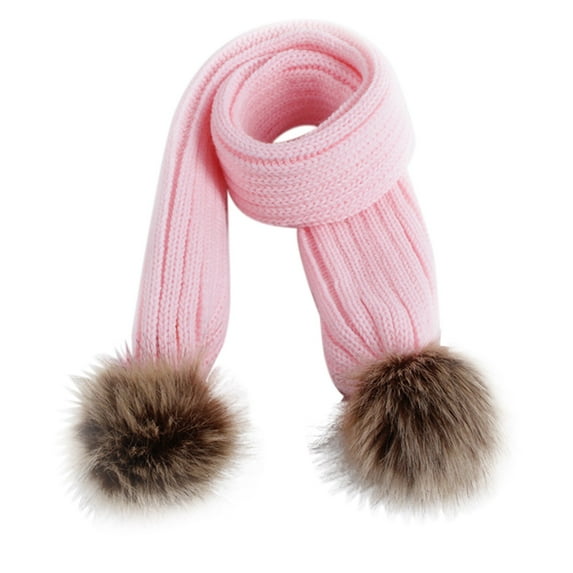 XMMSWDLA Boys Girls Scarf Winter Autumn Neck Warmer Winter Scarf for Kids Toddler Scarves for Students Boys Girls 2 To 10 Years Old Pink Fall Scarf for Women