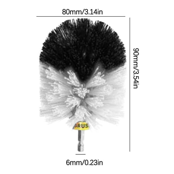 XMMSWDLA Brushes Electric Drill Brush Cleaning Carpet Tile Sink Mechanical Cleaning Plastic Wire Cleaning Set Brush 3.5 Inches today prime (White)