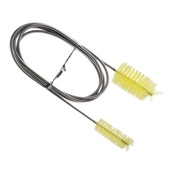 XMMSWDLA Brushes Flexible Double Ended Tube Filter Pump Hose Brush 155cm for Aquarium items (Yellow)