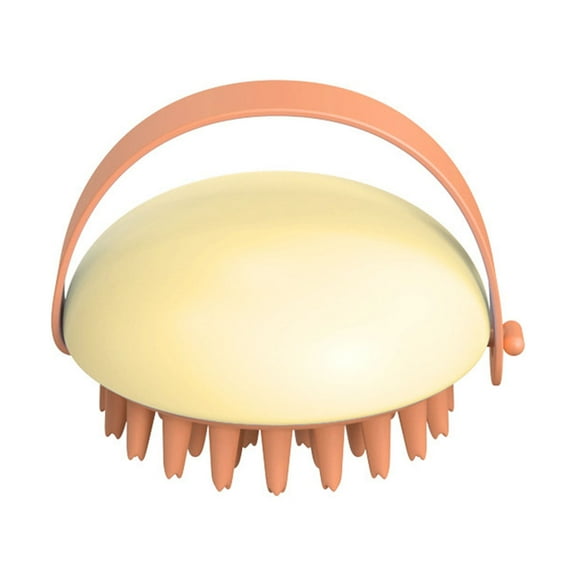 XMMSWDLA Brushes New Style Massage Shampoo Brush Silicone Multifunctional Bath Cleaning Brush today prime (Orange)