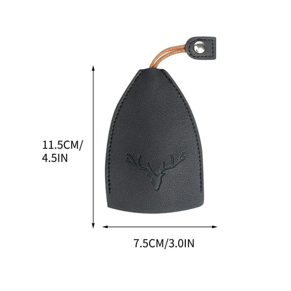 XMMSWDLA Car Key Fob Case, Genuine Leather Remote Keychain Bag with Lanyard and Zipper Closure, Key Protection Cover for Men Women Key Case Wallet