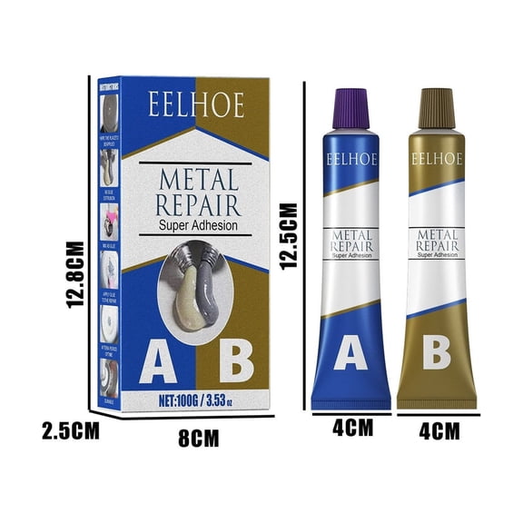 XMMSWDLA Casting Repair Glue, High Temperature Resistant Liquid Metal Welding Filler, Metal Repair Glue for Metal Casting Defect