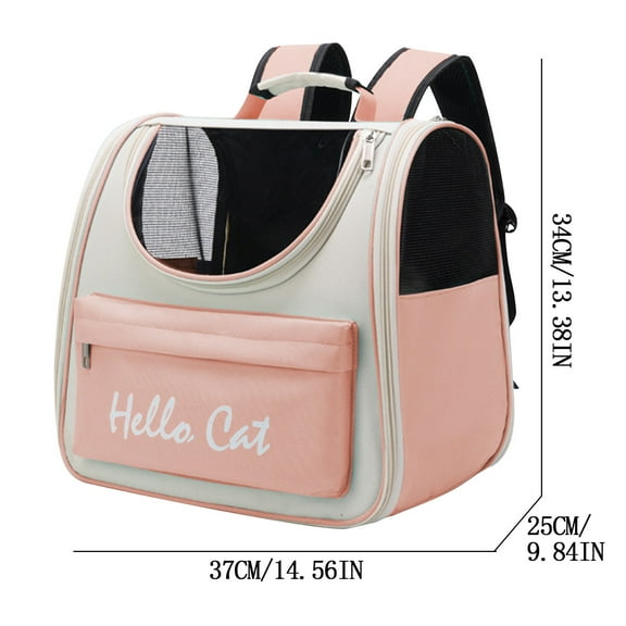 XMMSWDLA Cat Backpack Carrier, Breathable Cat Carrier Large Space Bubble Pet Backpack for Kitty Small Dog Up To 15lbs, Transparent & Foldable Pet Carrier for Travel Hiking