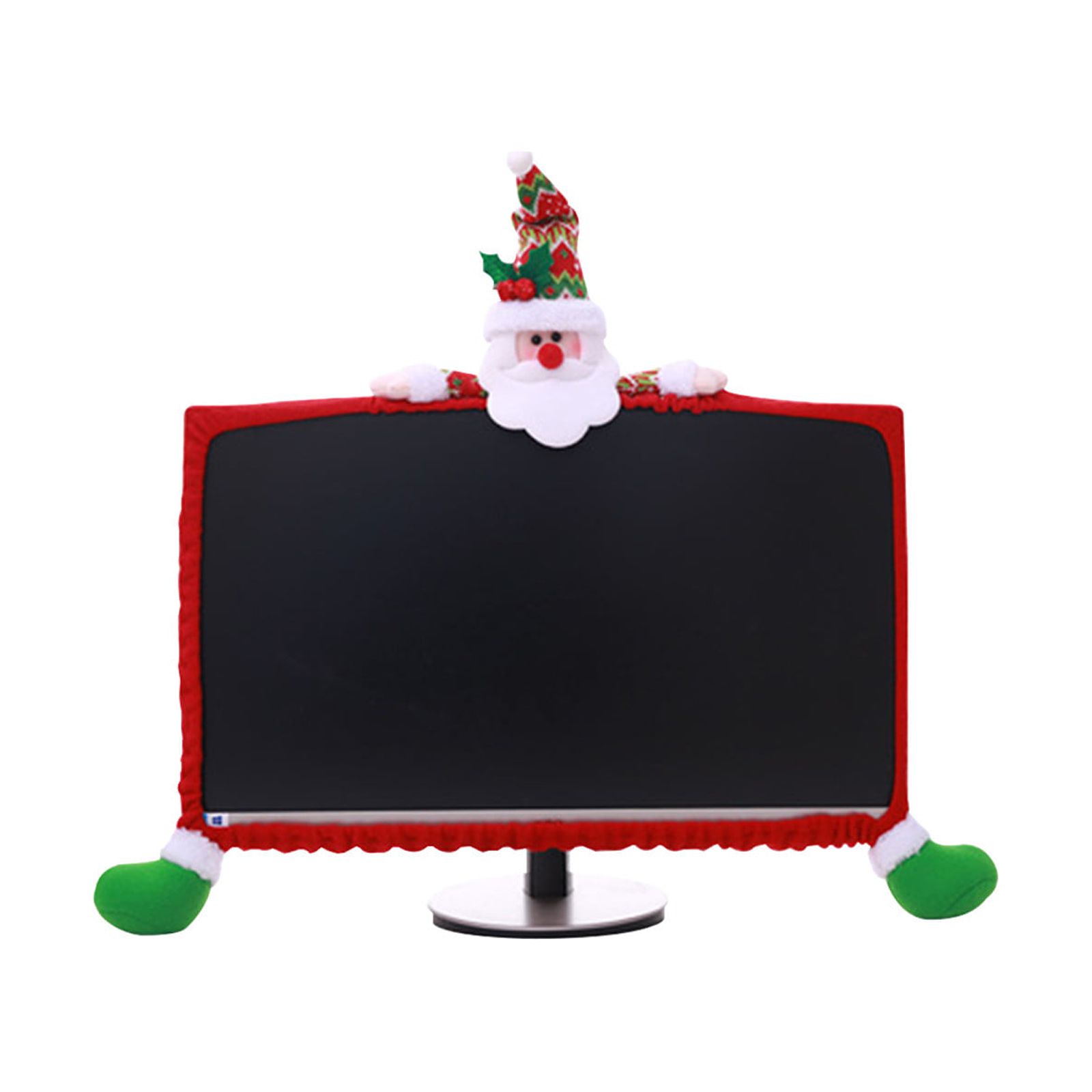 XMMSWDLA Christmas Computer Monitor Border Cover Tv Monitor Cover