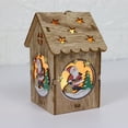 thumbnail image 1 of XMMSWDLA Christmas Luminous Wooden Houses Led Light Up Xmas Village Houses Mini Wooden House for Christmas Tree Window Bedroom Decorationschristmas Kitchen Decor, 1 of 3