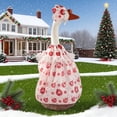 thumbnail image 1 of XMMSWDLA Christmas Mrs. Claus & Santa Outfit for 23" Porch Goose - Festive Yard Costume with Hat, Fits Cement/Plastic Lawn Statues, Outdoor Holiday Decor, 1 of 9