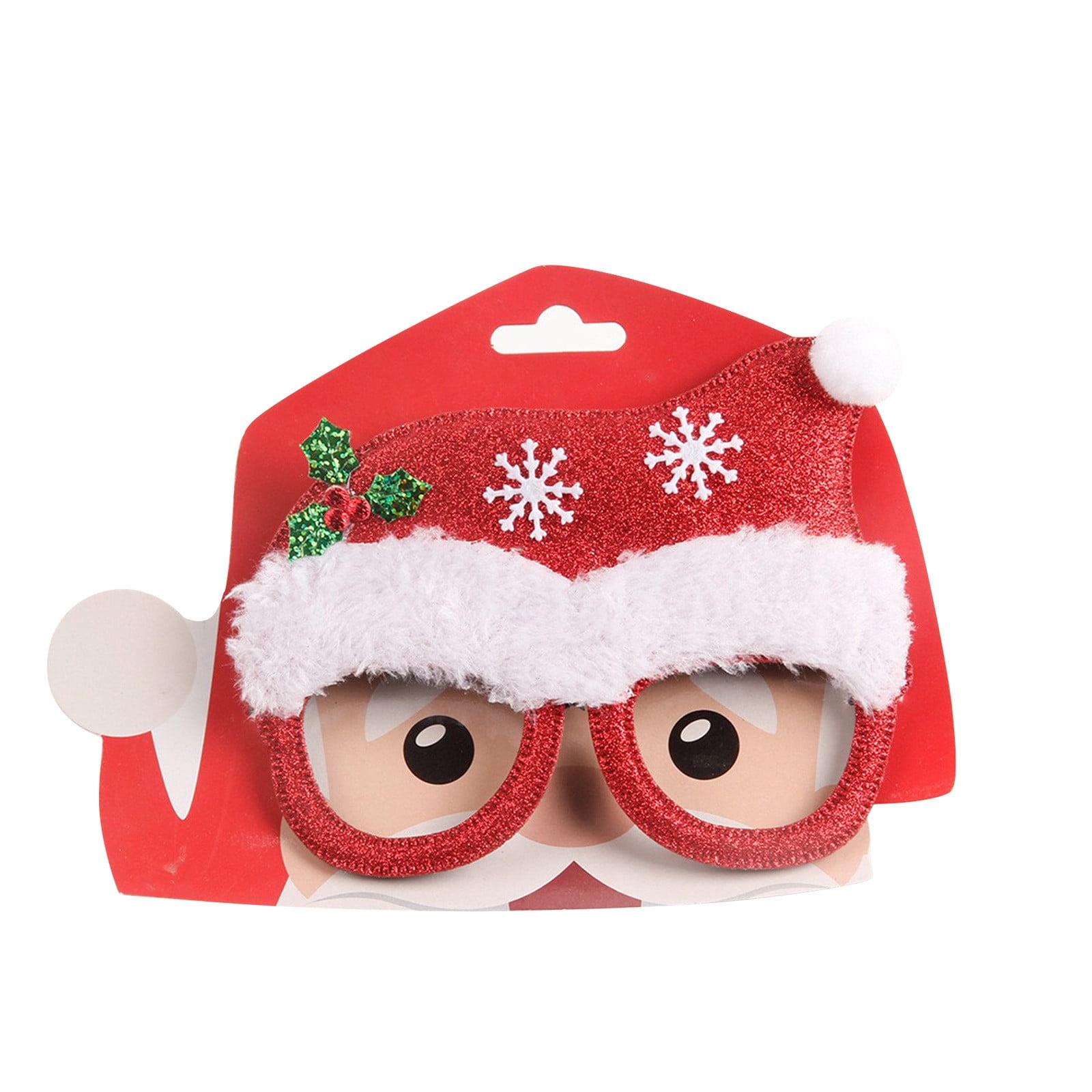 XMMSWDLA Christmas Party Glasses Frame Merry Christmas Tree Reindeer
