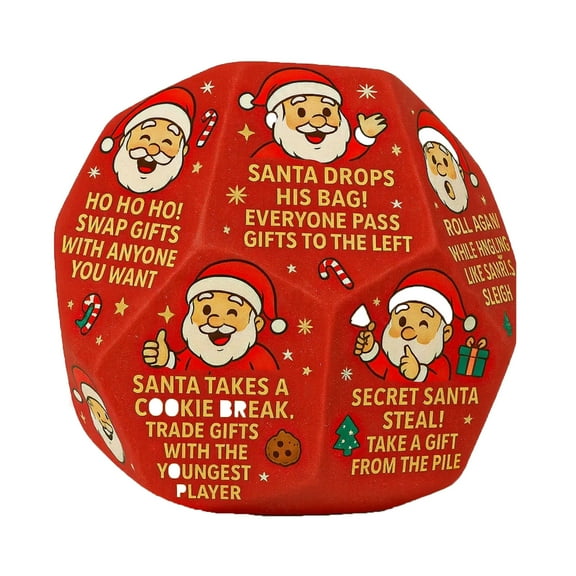 XMMSWDLA Christmas Santa Swap Gift Exchange Dice,Hilarious Exchange Party Game Dice,Exchange Gifts Family Game,Christmas Stocking Stuffers Gift Exchange Dice Games for Xmas,Party,Family Night,Holiday
