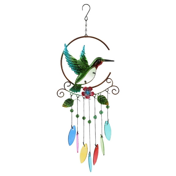 XMMSWDLA Classroom DecorationsHummingbird Butterfly Wind Chime Metal Craft Decoration Garden Balcony Pendant 2023 Graduation Decorations