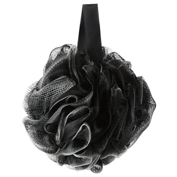 XMMSWDLA Cleaning suppliesBath Shower Sponge Exfoliating Mesh Brush Bath Shower Sponge Clean Black items (black)