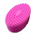 thumbnail image 1 of XMMSWDLA Cleaning suppliesSilicone Bath Brush Tactile Brush Baby Silicone Bath Brush Soft Bath Brush Shampoo Brush Massage Brush items (Hot Pink,One Size), 1 of 2