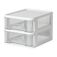 thumbnail image 1 of XMMSWDLA Clear Stackable Storage Containers with 2 Drawers Under Sink Storage Bins Case Box for Jewelry Hair Accessories Nail Polish Lipstick Make Up Marker Pen Medicine Craft Organizing, 1 of 4