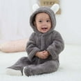 thumbnail image 1 of TIHLMK Baby Outerwear Newborn Baby Boy Girl Outfits Bunting Onesie Cartoon Warm Hooded Clothes Warm Fleece Footie Snowsuit Winter, 1 of 8