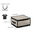 thumbnail image 1 of XMMSWDLA Clothes Storage Box Bins Foldable Organizer,Sturdy Handles with Metal Frame for Clothing Bedding Shelves,Closet Container Clear Window Zipper and Holder folding Storage Cubes, 1 of 3