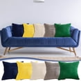 thumbnail image 1 of XMMSWDLA Comfy Throw Pillow Covers Cases for Couch Sofa Bed Decoration Comfortable Supersoft Corduroy Corn Striped Both Sides 22x22 inch, 1 of 3
