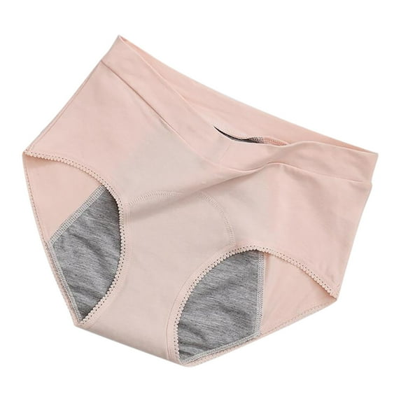 XMMSWDLA Cut Incontinence Underwear for Women, Washable Incontinence Underwear Women, Postpartum Underwear Feminine Care Beige L Womens Underwear