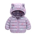thumbnail image 1 of TIHLMK Baby Outerwear Newborn Infant Baby Boys Girls Solid Color Plush Cute t Winter Hoodie Coat Jacket Outfit Dinosaur Pattern, 1 of 5