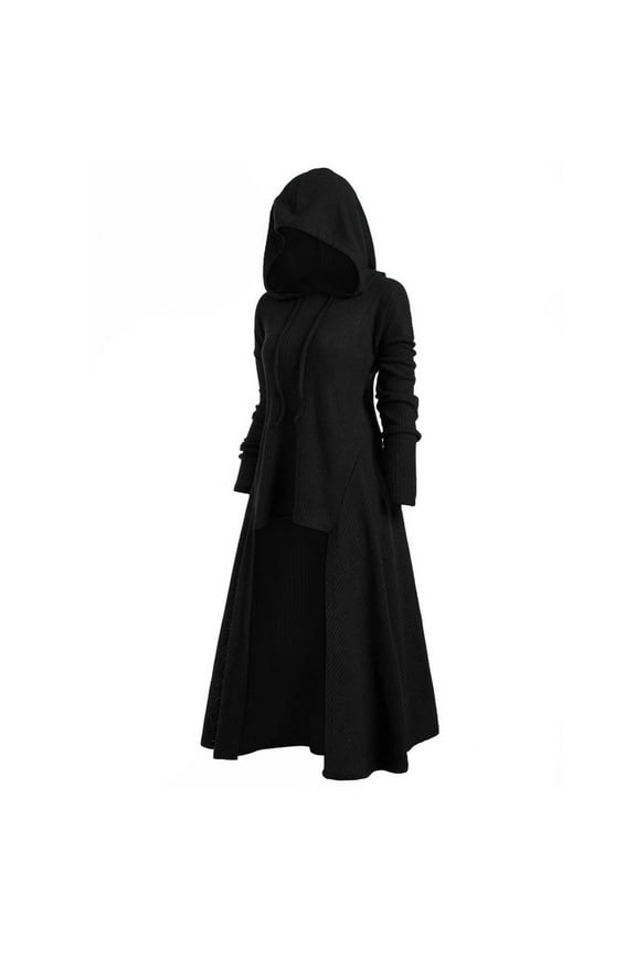 Gothic Overcoats for Women Blouse Tops Large Size Retro Hooded Coats