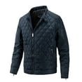 thumbnail image 1 of XMMSWDLA Mens Plus Top Autumn And Winter Casual Plus Velvet Stand Collar Diamond Cotton Jacket Tooling Coat Cotton Jacket, 1 of 2