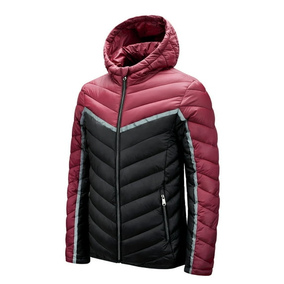 XMMSWDLA Deals Clearance Mens Plus Top Cotton Padded Winter Cotton Padded Jacket Hooded Cotton Padded Wear