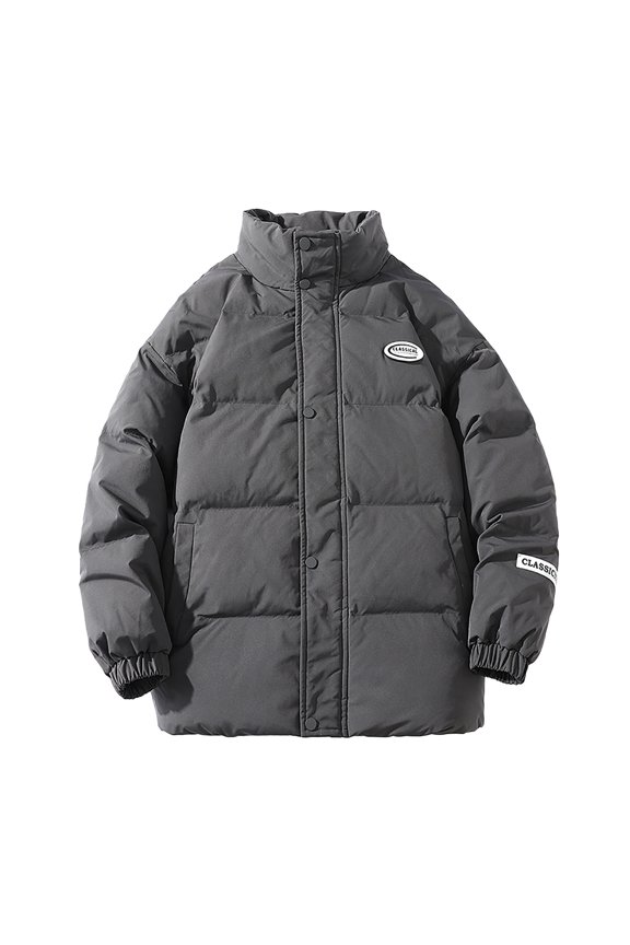 Mens Plus Top Cotton Winter Couple New Style Candy Color Stand-up Collar Warm Jacket