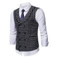 thumbnail image 1 of XMMSWDLA Deals Clearance Mens Plus Top Four Seasons Casual Suit Vest, 1 of 8