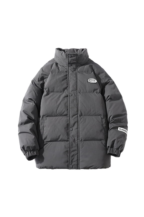 Tops for Men Cotton Winter Couple New Style Candy Color Stand-up Collar Warm Jacket