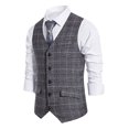 thumbnail image 1 of XMMSWDLA Deals Clearance Tops for Men Four Seasons Casual Suit Vest, 1 of 6