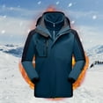 thumbnail image 1 of XMMSWDLATops for Men Hooded Zipper Thicken Windproof Waterproof Breathable Ski Suit Jacket Mountaineering Clothing Coats, 1 of 3