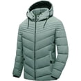 thumbnail image 1 of XMMSWDLA Deals Clearance Tops for Men Winter Stitching Casual Thick Fit Side Seam Pockets Warm Zipper Cotton Jacket, 1 of 4