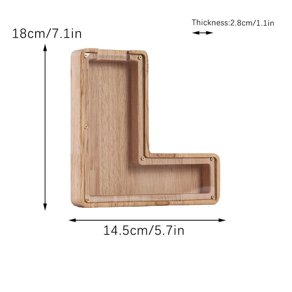 XMMSWDLA Decorations for Bedroom Personalized Wooden Name Money Box Wooden Deposit Box Twenty Six English Letters 21st Birthday Decorations for Her