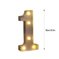 thumbnail image 1 of XMMSWDLA Decorative Led Light Up Number Letters, Plastic Marquee Number Lights Sign Party Wedding Decor Number, 1 of 2