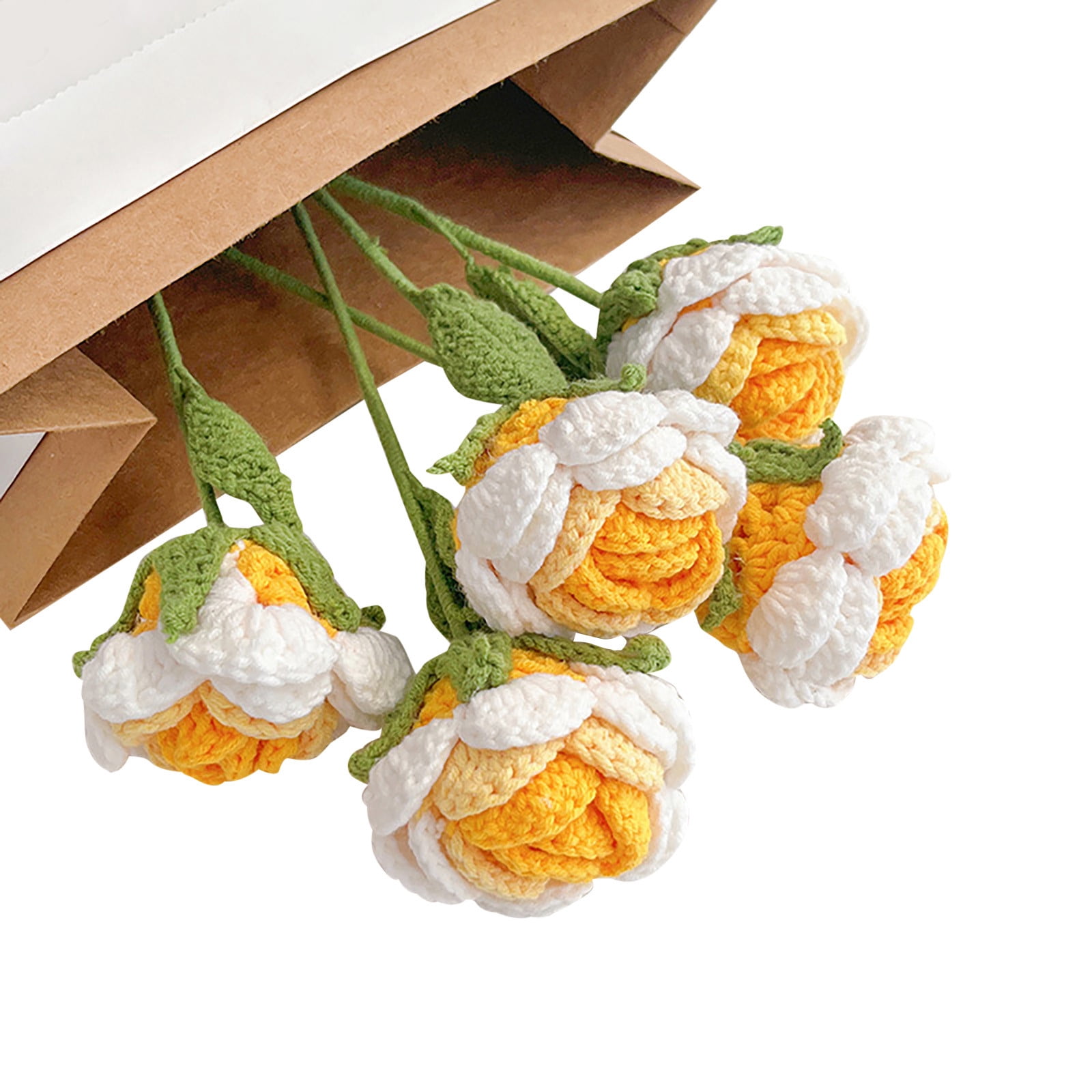 XMMSWDLA Desk Decorations Handwoven Eternal Flower Gradual Rose