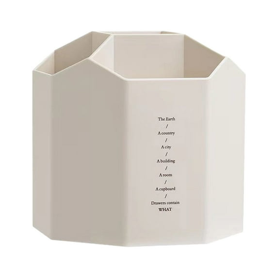 XMMSWDLA Desktop Organizer with Pencil Holders, Office Accessories Caddy, Office Supplies Organizer for Pen, Colored Pencil, Art Brushes, 5 Compartments, Gift for Teachers, Classmates, and Friends