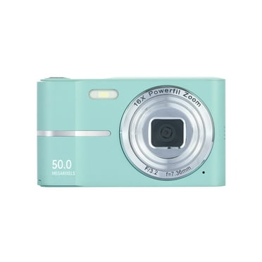 XMMSWDLA Digital Camera, Full High Definition 4K Camera with 16x Zoom Anti Shake, Compact Camera for Kid Student Children Teen Girl Boy, Kids Camera with 64GB SD Card