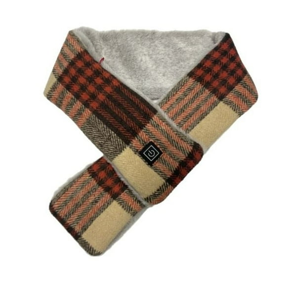 XMMSWDLA Down Puffer Scarf, Womens Winter Scarf, Warm Packable Down Scarf Women Winter Cozy Down Scarf Orange Heating Warm Scarf