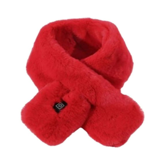 XMMSWDLA Down Puffer Scarf, Womens Winter Scarf, Warm Packable Down Scarf Women Winter Cozy Down Scarf Red Self Heating Warming Scarf