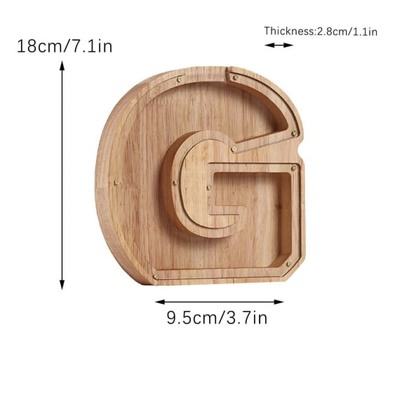 XMMSWDLA Engagement Party Decorations Personalized Wooden Name Money Box Wooden Deposit Box Twenty Six English Letters Sunshine Party Decorations