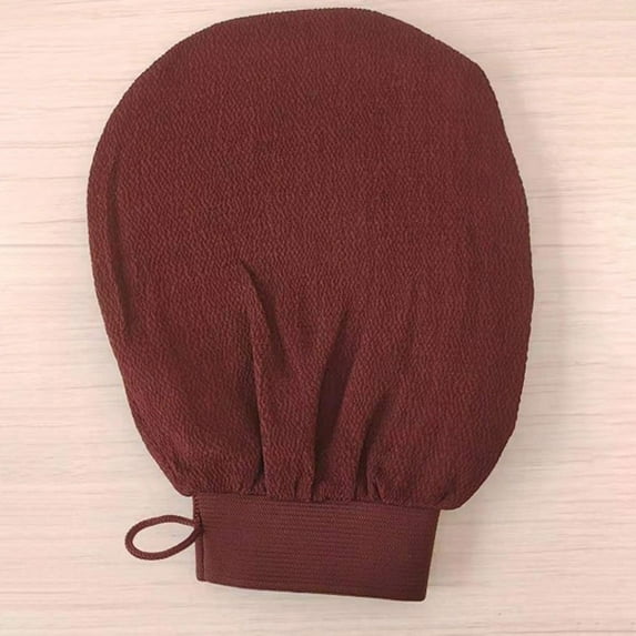 XMMSWDLA Exfoliating Gloves, Body Exfoliator (Black) for Dead Skin Remover, Deep Cleaning Shower Gloves - Effective for Spray Tan Removal or Keratosis Pilaris for Men and Women