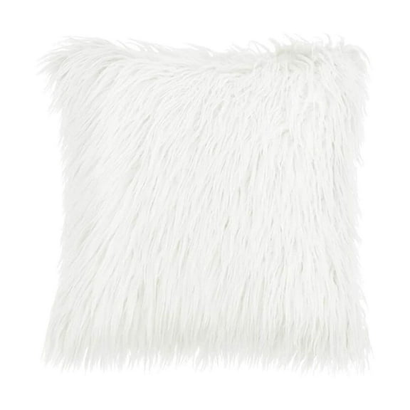 XMMSWDLA Faux Fur Pillow Covers Luxury Fluffy Throw Pillow Case Decorative Cushion Cover for Sofa Bedroom Car, 16x16 Inch