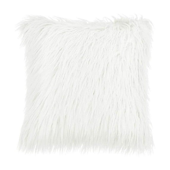 XMMSWDLA Faux Fur Pillow Covers Luxury Fluffy Throw Pillow Case Decorative Cushion Cover for Sofa Bedroom Car, 16x16 Inch