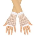 thumbnail image 1 of XMMSWDLA Fingerless Fishnet Neon Gloves 80s Fishnet Gloves Short Fishnet Mesh Fingerless Gloves For Women And Girls 80s 90s Party Accessories Supplies Mesh Gloves White, 1 of 4