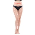 thumbnail image 1 of XMMSWDLA Fishnet Stockings for Women Thigh High Stockings Pantyhose High Waist Fishnet Tights Girls Ballet Tights, 1 of 3