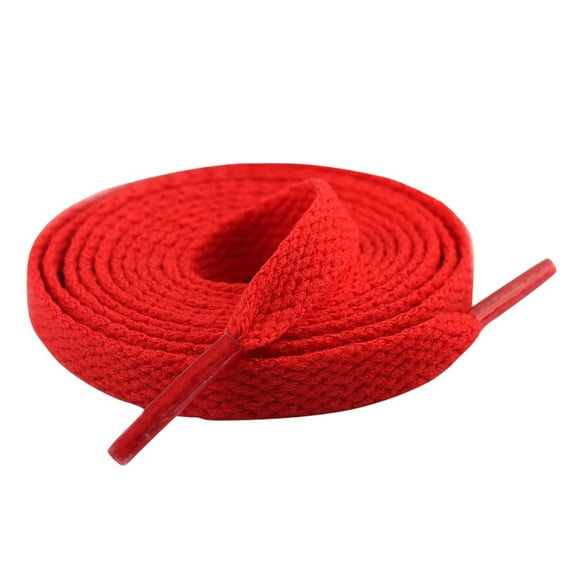 XMMSWDLA Flat Double Layer Shoe Laces for Sneakers, Thick Flat Sneakers Shoelaces Red