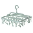 thumbnail image 1 of XMMSWDLA Foldable Laundry Hanger Drying Rack with 24 Clips, Plastic Laundry Clips and Drip Drying Hanger for Socks, Underwears, Towel, Scarf, Side Hanging, Anti-Wind, 1 of 7