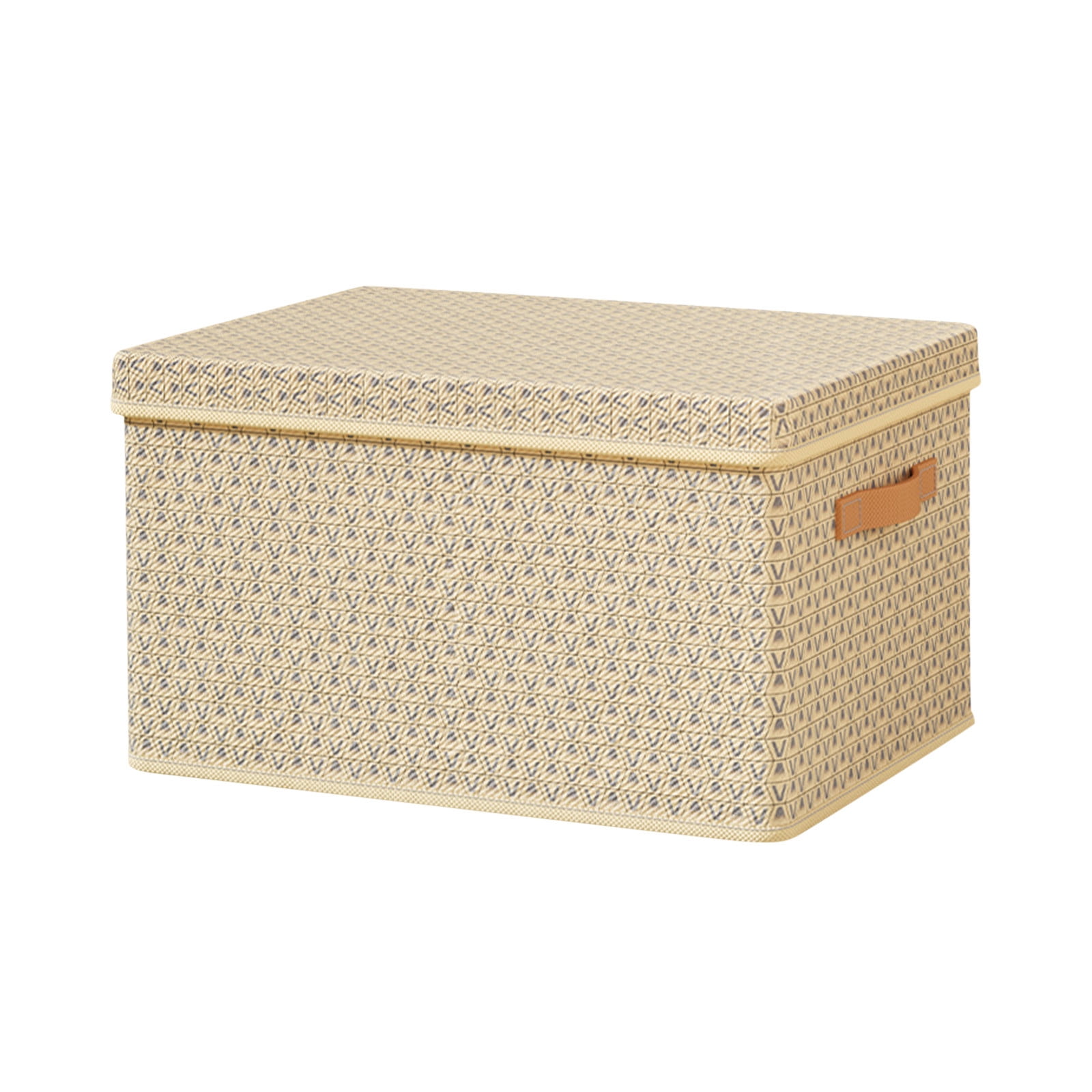 XMMSWDLA Foldable Storage Boxes with Lids,Large Linen Fabric Foldable