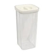 thumbnail image 1 of XMMSWDLA Food storage containers are white, white and 2000ml in size. Miscellaneous Grains Barley Noodle Storage Jar Nut Candy Dry Storage Jar Square Transparent Buckle Dry Storage Jar, 1 of 5