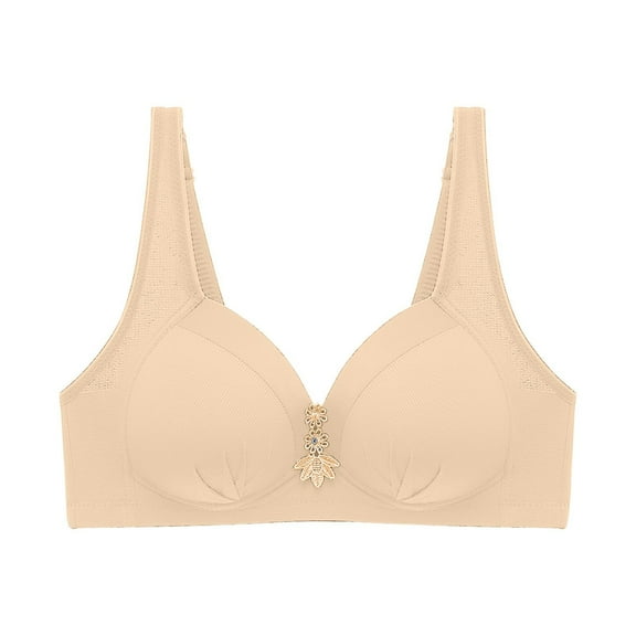 XMMSWDLA Front Close Bra for Women Push Up Wirefree Bra Seamless Comfort Brassiere Plus Size Bra Strapless Bra for Big Bust