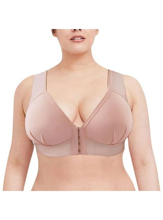 Lilvigor Post Surgery Bra Surgical Bra Compression Sports Bra Front Closure  Cross Back Bras for Women Close Breast Augmentation Bra Wireless 