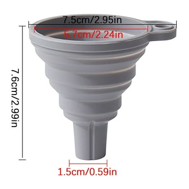 XMMSWDLA Funnels for Filling Bottles, Kitchen Funnel, Funnels for Kitchen Use, Food Grade Silicone folding Funnel, Liquid, Powder Transfer